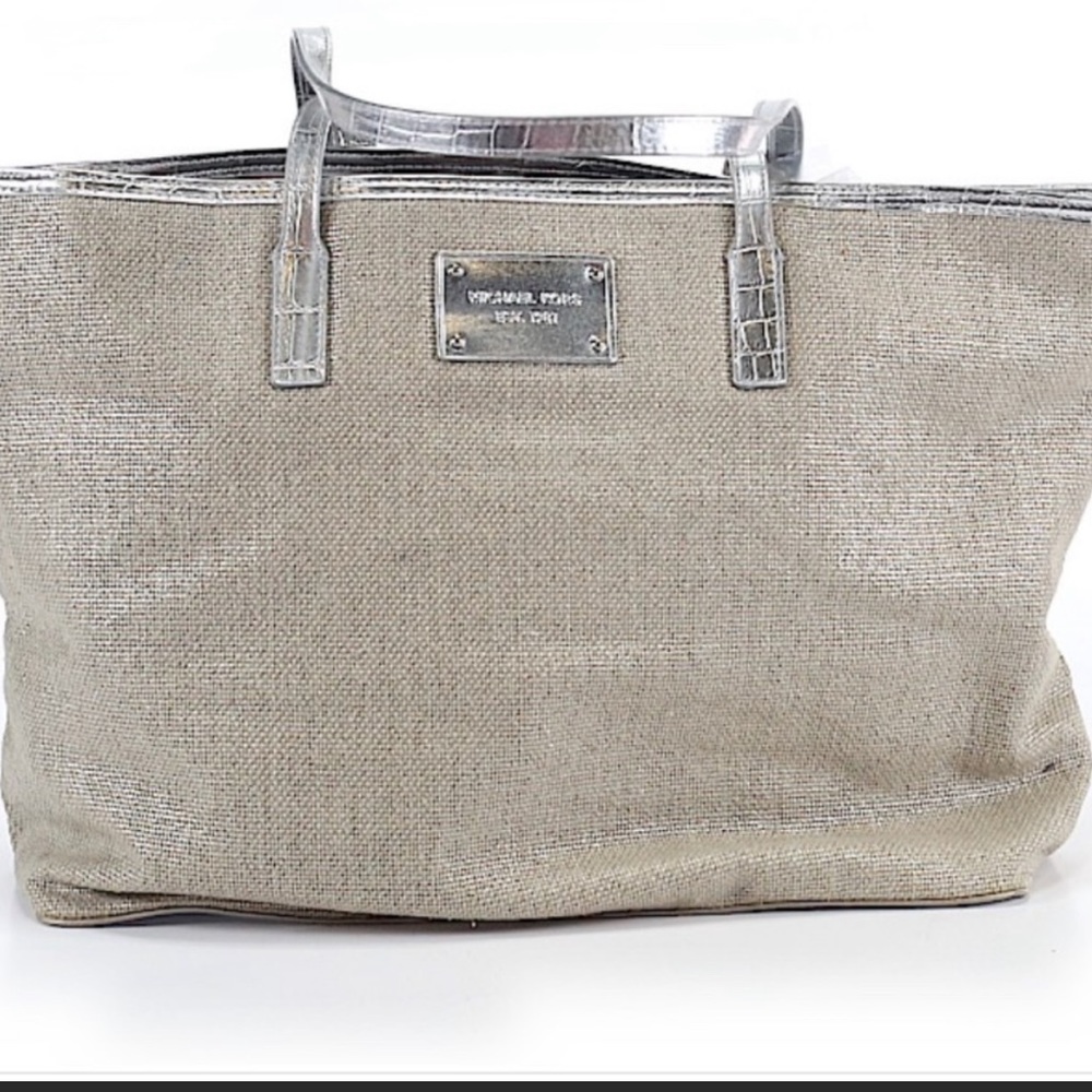 Michael Kors Metallic Cotton Large Tote